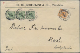 China - Foreign Offices: Germany, 1901, Ovpt. "CHINA" 5 Pf. (3) And 25 Pf. Tied - Other