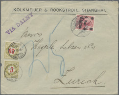 China - Foreign Offices: Germany, 1905, 4 C./10 Pf Tied "SCHANGHAI DP 18.12.08" - Autres