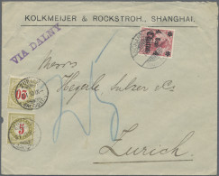 China - Foreign Offices: Germany, 1905, 4 C./10 Pf Tied "SCHANGHAI DP 18.12.08" - Sonstige