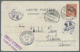 China - Specialities: Incoming Mail, 1907, Switzerland, 10 Rp. Tied FRIBOURG 11. - Andere & Zonder Classificatie