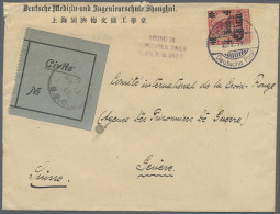 China - Specialities: German Offices, Shanghai: 1911, 4 C./10 Pf Tied "SCHANGHAI - Altri & Non Classificati