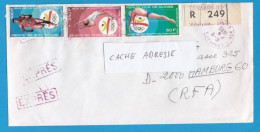 LETTRE RECOMMANDEE PAR EXPRESS DE CONAKRY,AVEC TIMBRES "JEUX DE LA XXVEME OLYMPIADE",1989. - Guinea (1958-...)