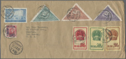 China (PRC): 1951, World Peace Set (C10) With Uprates Tied "Shanghai 52.2.21" To - Cartas & Documentos