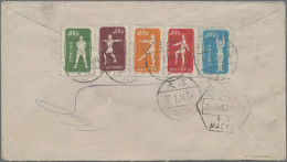 China (PRC): 1952, Radio-gymnastics (S4): Five Different Values As Five Colour F - Brieven En Documenten