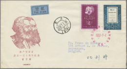 China (PRC): 1958/59, Complete Sets Of C51 And C68 On Two FDCs Addressed To Belg - Covers & Documents