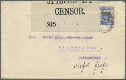 Hong Kong: 1917, 10 C. Tied "BRITISH POST OFFCIE HANKOW DE 2 18" To Censored Cov - Brieven En Documenten