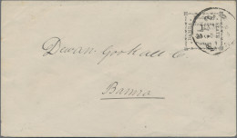 Bamra: 1891 Postal Stationery Envelope ½a. Black Used Within Bamra And Cancelled - Bamra