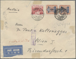 Japan: 1926/29, Landscape 6 S. And Tazawa 50 S. (pair) Tied "Imperial Hotel P.O. - Sonstige & Ohne Zuordnung