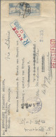 Japan: 1929, Lake Ashi Airmail 18 S. Light Blue, A Vertical Pair Tied "Nagoya Ak - Sonstige & Ohne Zuordnung