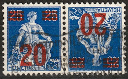 Schweiz Suisse 1926: Kehrdruck Tête-bêche Zu K16 Mi K16 Mit Werbe-Stempel POSTGIRO (Zu CHF 20.00) - Tête-bêche