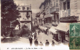 *CPA - 73 - AIX Les BAINS - La Rue Des Bains- Très Animée - Pas Courante - Aix Les Bains