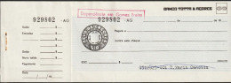 Portugal, Cheque - Banco Totta & Açores. Dependência Gomes Freire, Lisboa -|- Selo Do Cheques $10 - Schecks  Und Reiseschecks