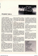 2 Feuillets De Magazine,  Peugeot 304 Cabriolet - Coches