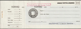 Portugal, Cheque - Banco Totta & Açores. Dependência Gomes Freire, Lisboa -|- Selo Do Cheques $10 - Assegni & Assegni Di Viaggio