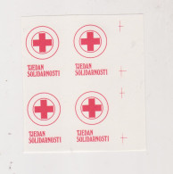 CROATIA.red Cross Charity Stamp,  Imperforated Bloc Of 4,MNH - Kroatië