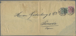 Japan: 1893, "UNDELIVERABLE", Seriffed Single-line Instructional Mark On Incomin - Other & Unclassified