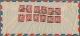 Kuwait: 1952 Air Mail Envelope To Singapore Franked On The Reverse By 12 (blocks - Koeweit