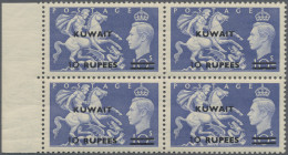 Kuwait: 1952 'St George And The Dragon' 10r. On 10s. Ultramarine With Overprint - Kuwait