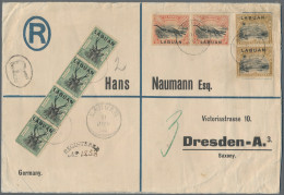 Labuan: 1900 Registered (size H) Private Stationery Envelope Addressed To German - Altri & Non Classificati