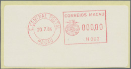 Macao: 1984, 20 July, Postage Meter Proofs "000.00", Three Pieces "H 001", "H 00 - Autres