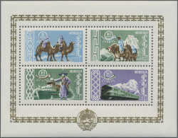 Mongolia: 1961 'Postal & Transport Services': The First Two Souvenir Sheets Of M - Mongolei