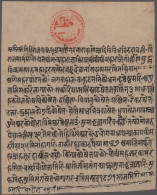 Nepal: 1815, Red Seal (Lal Mohur) Document Dated B.S. 1871 With The Seal Of Maha - Népal