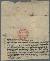 Nepal: 1819 (Sambat 1877/9/14/4), Nepal Prephilatelic Official Documents - "RED - Nepal