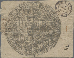 Nepal: 1860 Stampless Prepaid Cover From Kathmandu To Benares, India Cancelled B - Nepal