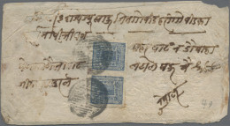 Nepal: 1902 Double-weight Cover From Birganj To Kathmandu-Patan Franked By 1a. B - Nepal