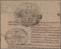 Nepal: 1902, Document With Large Black Seal From Prime Minister Chandra Shumsher - Népal