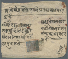 Nepal: 1904, ( Bikram Sabat: 1961/4/3 - August 1904), One Anna Grey-blue, Wide M - Népal