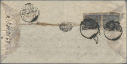 Nepal: 1904 Double-weight Cover From Sindhuli To Kathmandu Franked By 1a. Blue V - Népal