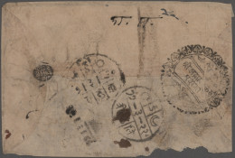 Nepal: 1920, KYRONG Court, Tibetan Large Court Seal, Stampless Cover Via Rasuwa - Népal