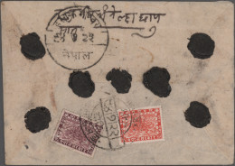 Nepal: 1935, 3rd Pashupati 8 P. (HV 53) And 16 P. (HV 54) Tied Strike Curved Chh - Nepal