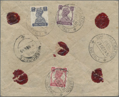 Nepal: 1945 Registered Cover From The British Legation Nepal To Mussoori, Franke - Nepal