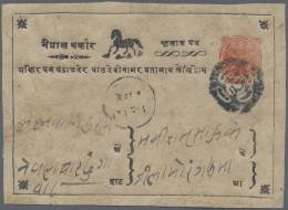 Nepal - Postal Stationery: 1910 Ca, Postal Stationery Card With Kathmandu H/s An - Nepal