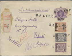 Dutch India - Postal Stationery: 1912, Envelope 12 1/2 C. On 25 C. Uprated "Buit - Netherlands Indies