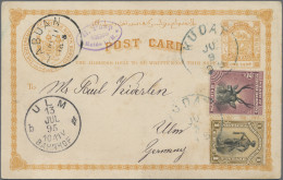 North Borneo - Postal Stationery: 1890 Postal Stationery Card 1c. Orange Used Fr - Asia (Other)