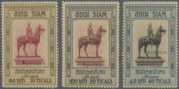 Thailand: 1908 '40th Anniv. Of Reign Of King Chulalongkorn' 10t., 20t. And 40t. - Thailand