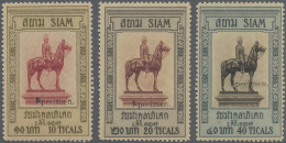 Thailand: 1908 '40th Anniv. Of Reign Of King Chulalongkorn' 10t., 20t. And 40t. - Thaïlande