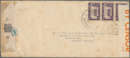 Thailand: 1940 Censored Envelope To Argentina Via Hong Kong And Great Britain, F - Tailandia