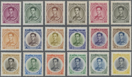 Thailand: 1963-68 'King Bhumibol' Definitives Complete Set Of 18, Mint Never Hin - Thaïlande