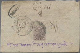 Tibet: 1925/48, Three Incoming Covers From India/Nepal (2) Resp. Nepal With Arri - Autres - Asie