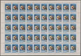 Birma / Burma / Myanmar: 1998-2000 Six Complete Sheets Of 50 Of Mi.-No. 341, 342 - Myanmar (Burma 1948-...)