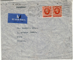 GREAT BRITAIN 1933 AIRMAIL LETTER SENT FROM LONDON TO NICE - Briefe U. Dokumente