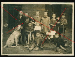 Orig. Foto 20er Jahre Süße Mädchen & Jungs, Hund, Spielzeug, Cute Girls & Boys, Dog And Toys Together Typical 20s - Anonyme Personen