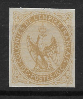 Colonies Emissions Générales Superbe Et Rare Aigle Impérial N° 3 (10c Bistre Jaune) ** TTBE - Cote Y&T 2024 De 57 € - Águila Imperial