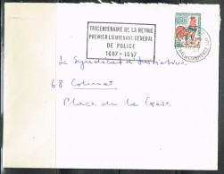 HC-L40 - FRANCE Flamme Sur Lettre Tricentenaire De La Reynie Premier Lieutenant Général De Police 1967 - Sellados Mecánicos (Publicitario)