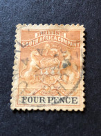 RHODESIA  SG 22  4d Chestnut And Black  FU - Rhodésie Du Sud (...-1964)