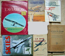 Lot De 6 Livre Aeronautique Avion Meridien Zéro Voltige Aérienne Guerre Espagne Archives Bar Escadrille Bataille Jutland - Bibliotheque De La Jeunesse